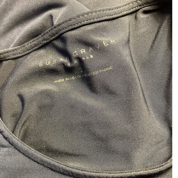 Susan Graver Essentials Liquid Knit Blue Short Sleeve Top Size Small - Picture 8 of 9